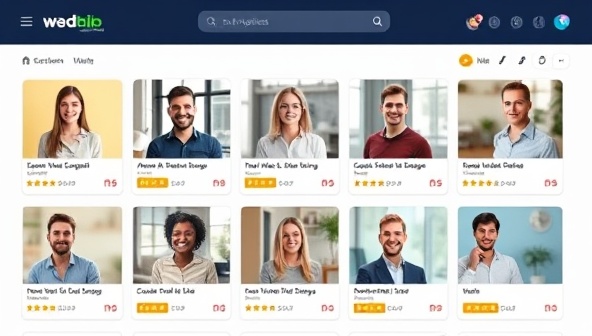 An online marketplace interface showcasing various tech support experts available for virtual sessions, with user reviews and ratings, representing a diverse pool of professionals ready to assist with telecommunication needs.