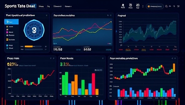 An innovative AI interface displaying real-time sports data and betting predictions, with colorful graphs and statistics, conveying a sense of cutting-edge technology and data-driven decision-making.