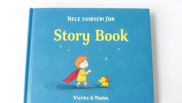 An image of a personalized storybook cover with a subscriber's name and a customized illustration, highlighting the exclusivity and personal touch of the service.