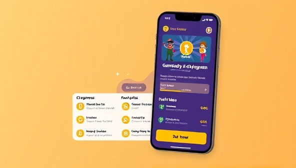 An interactive visual of a mobile app interface showcasing a gamified loyalty program with engaging challenges, progress bars, and reward tiers, inviting users to participate and earn points, creating a sense of fun and excitement around loyalty engagement.
