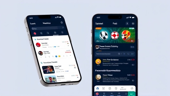 An app interface showcasing real-time sports event predictions and personalized betting recommendations, with user-friendly navigation and sleek design elements, highlighting the cutting-edge technology of BetProphet AI.