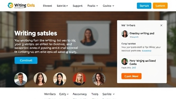 An online platform interface showcasing virtual writing circles with members engaging in discussions, setting writing goals, and supporting each other in a digital writing community that fosters accountability and progress.