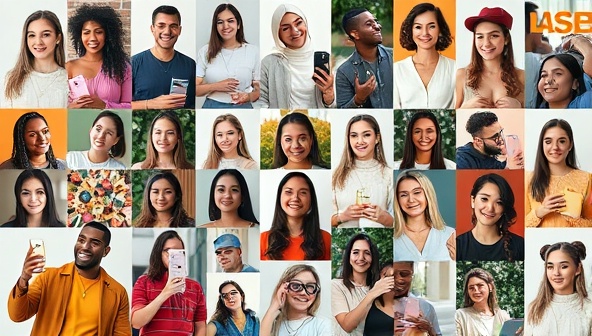 A digital collage featuring diverse micro-influencers creating content for various brands, highlighting the authenticity and reach of influencer marketing campaigns.