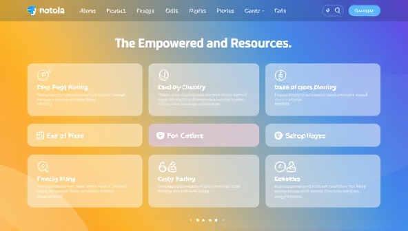 A modern and sleek digital interface displaying various financial planning tools and resources, with vibrant colors and user-friendly icons, creating a sense of empowerment and control over finances.
