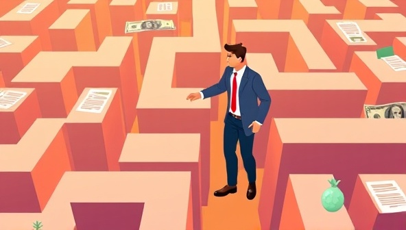 A digital illustration of a mentor guiding a person through a financial maze, symbolizing personalized financial coaching and guidance.
