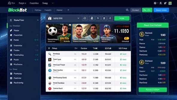 An innovative and secure blockchain-based sports betting exchange platform interface displaying real-time sports events, betting markets, and transparent smart contract transactions, with decentralized governance features and blockchain verification symbols, highlighting the integrity and trustworthiness of BlockBet Exchange in the world of sports betting.
