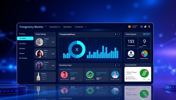 An innovative digital interface showcasing the TransparencyBeauty Platform dashboard with blockchain verification features, product authenticity checks, and sustainability certifications displayed in a user-friendly and visually appealing design, reflecting a new era of trust and transparency in the beauty industry.