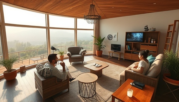 A virtual reality setting with writers immersed in a digital retreat space, attending workshops, interacting with virtual mentors, and exploring creative writing prompts in a serene and inspiring virtual environment, fostering focus and creativity at WriteAway Haven.