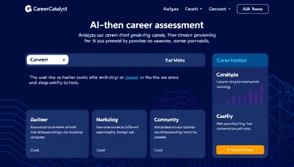 An AI-powered career assessment tool analyzing a user's skills and career goals, providing personalized recommendations for job opportunities and professional growth paths with CareerCatalyst.