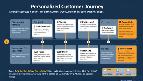A dynamic infographic displaying personalized customer journeys with tailored messaging and offers, showcasing the impact of data-driven personalization on customer engagement and conversion rates.