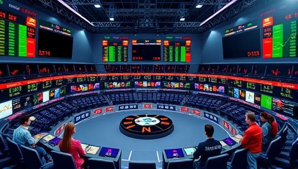 An interactive and visually captivating game interface showcasing a virtual stock market arena with trading dashboards, leaderboards, and colorful avatars representing players, symbolizing a dynamic and competitive environment for learning and mastering stock trading skills.
