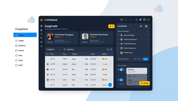 A digital interface mockup of the MineShare Network platform displaying a user-friendly dashboard with equipment listings, availability calendars, and messaging features for seamless equipment sharing transactions between mining companies, showcasing the platform's efficiency and convenience.