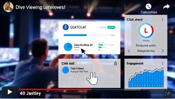An interactive video player interface displaying clickable elements, polls, and engagement metrics overlaid on a dynamic and engaging video, demonstrating the platform's capabilities in driving viewer interaction.