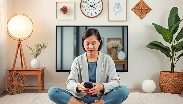 An online mental health counseling session in progress with a therapist listening attentively to a client's concerns on a video call, surrounded by calming decor, mindfulness tools, and self-care resources, creating a safe and supportive environment for healing at MindMend.