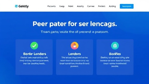 A visually appealing representation of a peer-to-peer lending marketplace platform, showcasing a seamless lending process between borrowers and lenders, with secure and transparent transaction features.