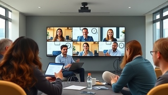 A virtual career bootcamp session with participants engaged in group discussions, individual exercises, and networking activities facilitated by a career coach, creating a dynamic and supportive environment for professional growth and development.