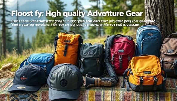 An image showcasing a collection of high-quality adventure gear neatly displayed in an outdoor setting, inviting users to explore the offerings of GearUp Explorer for their next adventure.