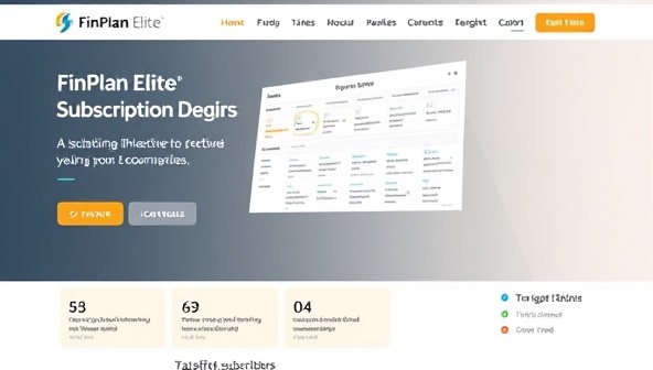 A sophisticated and modern website design showcasing the FinPlan Elite subscription service, with elegant visuals of financial planning tools, interactive goal setting features, and testimonials from satisfied subscribers, creating a sense of trust and reliability in the service.