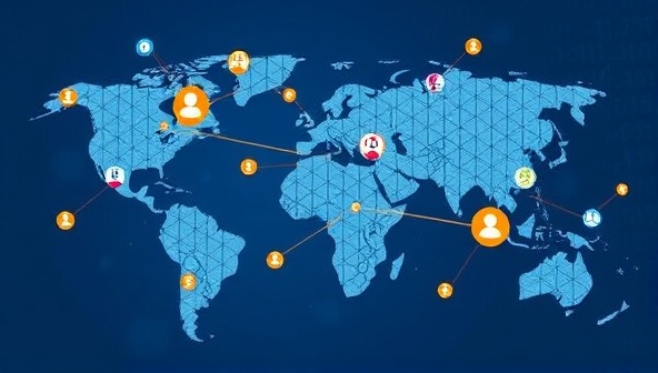 An engaging graphic depicting a virtual network connecting users around the world through sports icons and betting symbols, conveying the social and interactive nature of BetConnect as a community-driven betting platform.