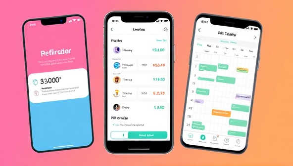A mobile app interface showcasing a medication reminder notification, a pill tracker feature, and a medication schedule layout, illustrating the user-friendly and efficient medication management capabilities of the app.