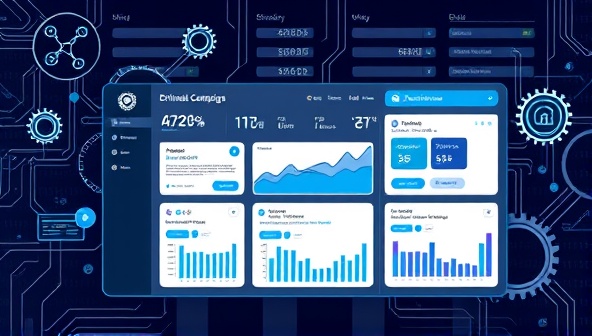 An innovative email marketing dashboard displaying AI algorithms optimizing email campaigns in real-time, with personalized email templates and engagement metrics, surrounded by digital automation gears and futuristic data visualizations, illustrating the transformative power of Automailize in revolutionizing email marketing strategies for businesses.