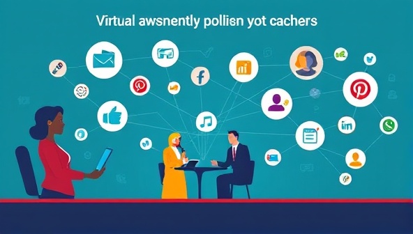 An engaging infographic showing digital tools connecting advocates with policymakers, symbolizing the virtual lobbying process and influencing policy decisions.