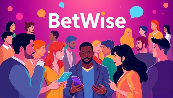 A vibrant digital artwork featuring diverse avatars interacting on the BetWise Community platform, sharing betting tips and engaging in lively discussions, illustrating the social and collaborative nature of the social betting prediction platform.