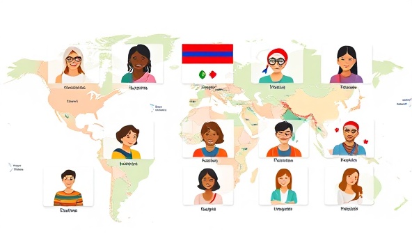 An engaging visual of language learners from different countries interacting on the LinguaLink Exchange platform, engaging in virtual language exchange sessions with cultural elements, linguistic exercises, and virtual travel experiences, fostering a collaborative and enriching language learning environment.