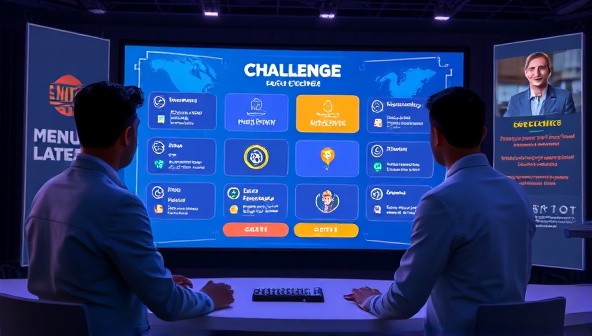 An interactive game interface on the platform where candidates navigate challenges and quizzes related to their skills and competencies, with employers observing their performance in real-time, creating a dynamic and engaging recruitment process.