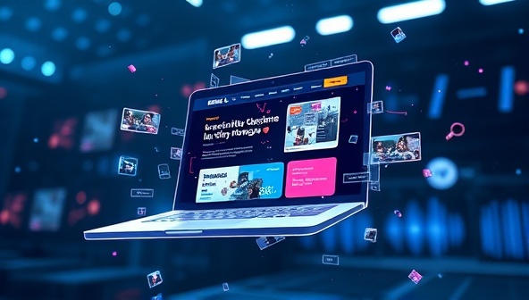 An immersive AR visualization of a website design floating in mid-air, with interactive elements and animations, showcasing the futuristic and interactive design experience offered by ARtistic Web's augmented reality consultancy services.