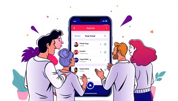 An illustration of diverse individuals engaging in a lively discussion around a virtual betting pool on a mobile app interface, showcasing a sense of community, excitement, and friendly competition among users.