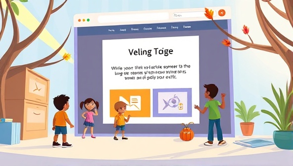 An animated scene of a website page coming to life with characters, animations, and interactive story elements, inviting users to explore and engage with the narrative experience crafted by StoryWeb Creations.