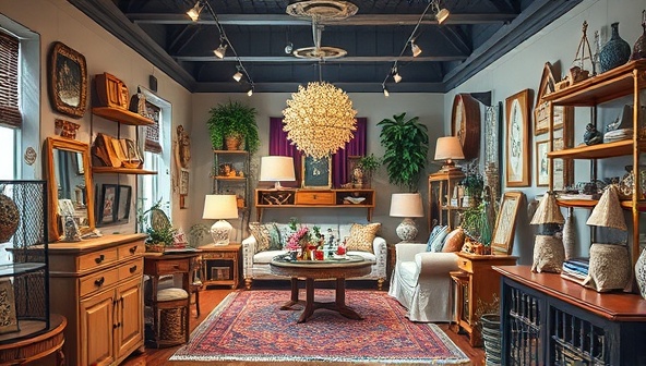 A captivating image of a beautifully decorated pop-up store filled with handcrafted furniture, textiles, and artistic home decor pieces, creating a cozy and inviting atmosphere that showcases the unique and artisanal offerings of CraftHaven.