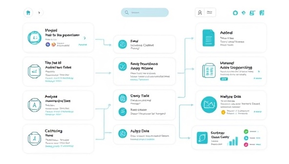 An AI virtual assistant interface displaying a range of automated tasks being managed seamlessly, from scheduling appointments to analyzing data, demonstrating efficiency, accuracy, and multitasking capabilities, symbolizing the future of virtual assistance.