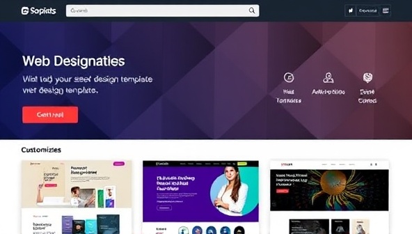 An online marketplace interface showcasing a variety of sleek and modern web design templates, with interactive customization options and vibrant color schemes, illustrating the versatility and creativity of the templates available on the platform.