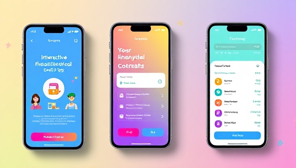 An engaging mobile app interface showcasing interactive financial coaching tools, personalized goal setting features, and a progress tracker, designed with vibrant colors and intuitive navigation, evoking a sense of empowerment and financial control.