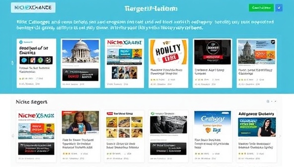 An interactive platform interface displaying a variety of niche categories and audience segments for targeted ad placements, showcasing the diverse and specialized advertising opportunities available on NicheXchange.