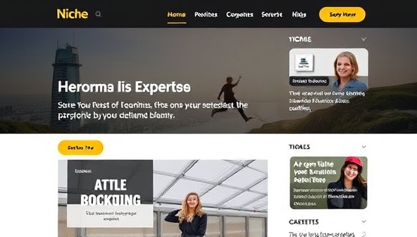 A niche blog website mockup featuring niche-specific content, engaging visuals, and a clean layout tailored to a specialized audience, conveying expertise and authority in the chosen niche market.