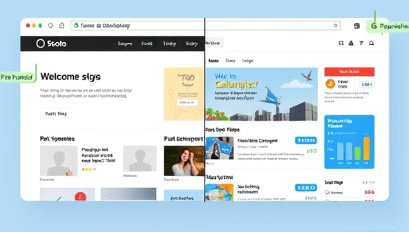An illustration of a website interface split in half, showing generic content on one side and highly personalized content on the other, demonstrating the impact of AI-powered personalization.