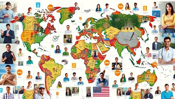 An artistic collage featuring a global mosaic of creative contributors from different backgrounds and cultures, each contributing unique elements to a collaborative content creation project, symbolizing the diverse and inclusive nature of CrowdCreaTech's crowdsourced content platform.