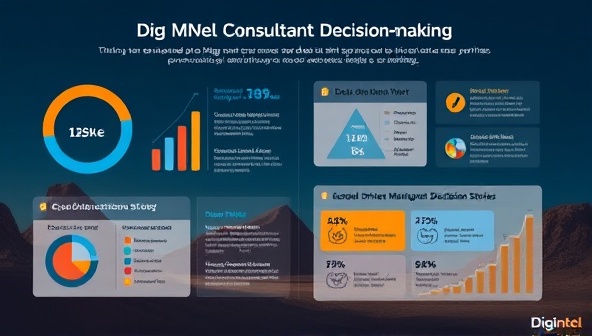 An engaging digital infographic illustrating the impact of data-driven decision-making in the mining industry, highlighting key metrics and success stories attributed to DigIntel Consult's consultancy services, conveying a sense of innovation and expertise.