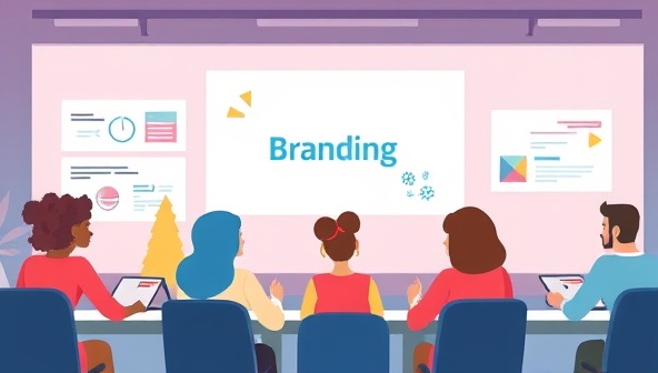 An illustration of a BrandCrafters online workshop session, featuring a diverse group of participants engaged in interactive activities, brainstorming brand ideas, and receiving personalized feedback, capturing the essence of personal branding empowerment and skill development.