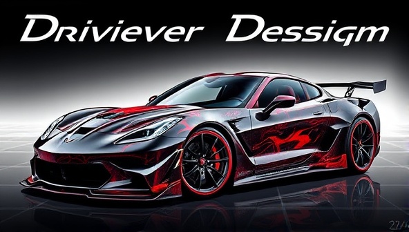 An artistic portrayal of a customized vehicle from DriveDream Designs, featuring a sleek and eye-catching car with intricate custom paintwork, premium interiors, and unique detailing that exemplifies the studio's commitment to automotive artistry and personalization.