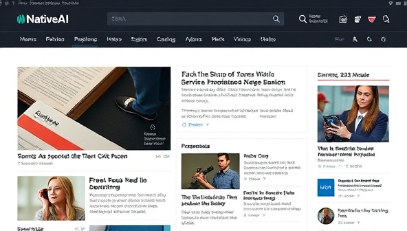 An online news portal showcasing a seamless integration of sponsored content within its editorial feed, with AI-powered ad recommendations tailored to individual user preferences, illustrating the unobtrusive and personalized nature of NativeAI's native advertising platform.