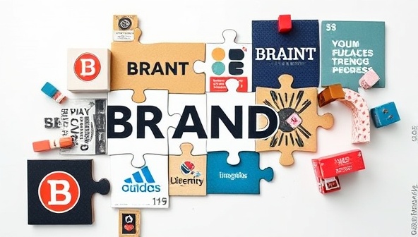 An artistic composition featuring a visual representation of brand elements coming together like puzzle pieces, symbolizing the cohesive and strategic approach of BrandCrafters in crafting unique and impactful brand identities for small businesses.