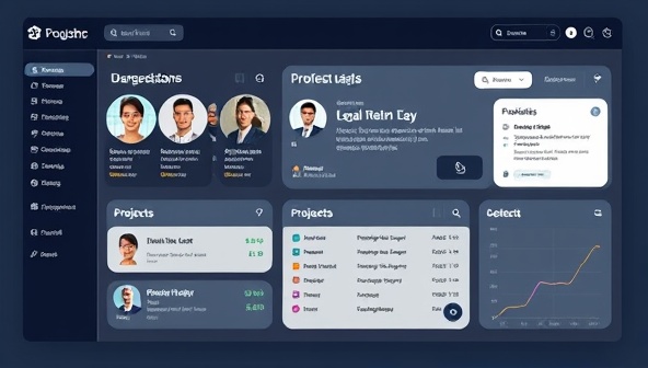 An interactive legal freelancer marketplace interface displaying profiles of legal professionals, project listings, and a user-friendly dashboard for managing tasks and communications, illustrating the efficiency and transparency of hiring freelance legal talent through the platform.