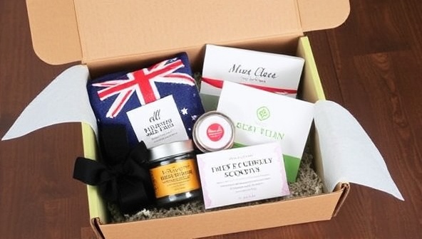 An aesthetically pleasing subscription box presentation with themed products neatly arranged and accompanied by personalized notes and exclusive offers, creating a sense of anticipation and delight for the subscriber opening the box, capturing the essence of curated surprises.