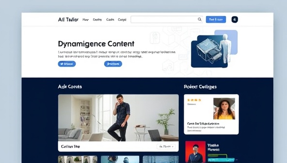 An AI-powered interface displaying dynamic website content tailored to individual user preferences, showcasing the intelligent and personalized nature of AI Web Tailor.