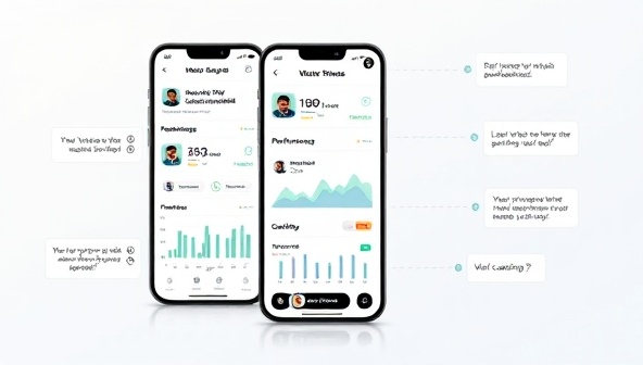 An app interface showcasing personalized workout recommendations generated by AI, with user performance data and progress charts displayed, accompanied by motivational messages and virtual coaching prompts, highlighting the futuristic and adaptive nature of the app.