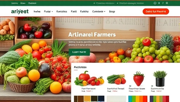 An engaging online marketplace interface featuring a variety of colorful fruits, vegetables, and artisanal products from local farmers, displayed in an attractive and user-friendly layout, inviting customers to explore and support sustainable agriculture.